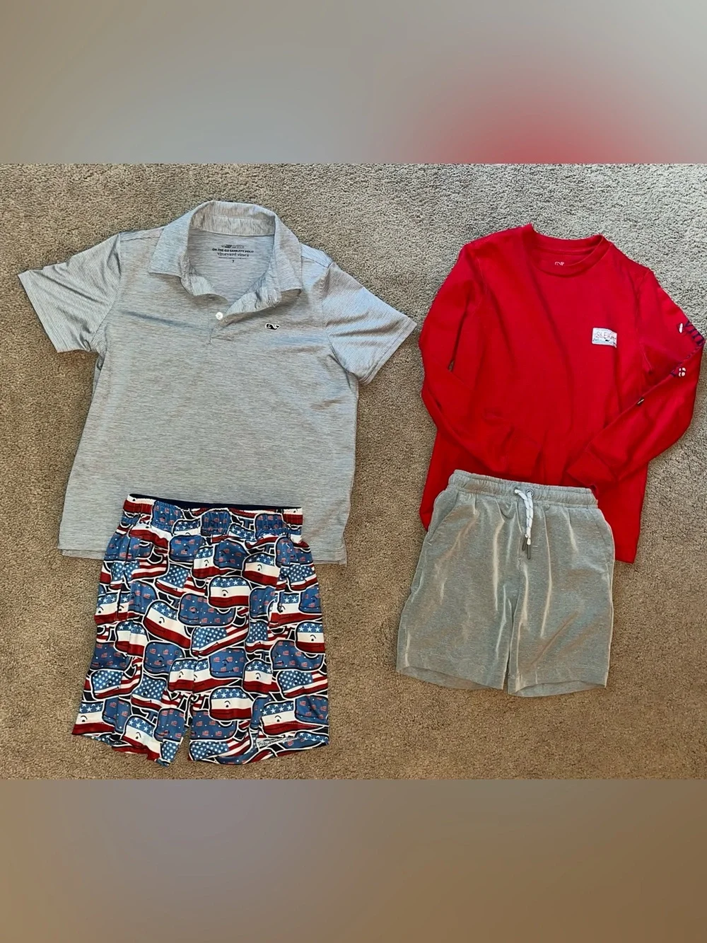 Vineyard Vines Kids Multi-Piece Set - size 6-7 - Three shirts, Two Shorts